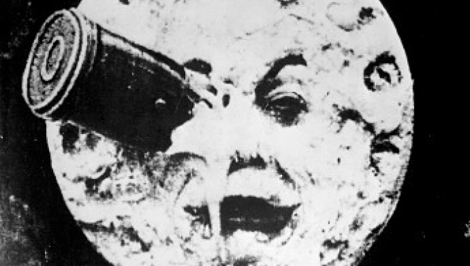 Capture du célèbre film de Méliès "Voyage sur la Lune"
