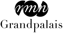 Logo RMN Grand Palais : lettres noires sur fond blanc