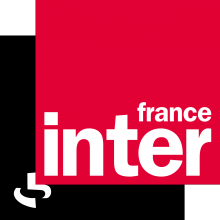 Logo de France Inter - Un carré rouge avec le terme France Inter par dessus un carré noir