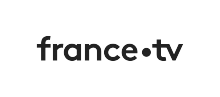 Logo France TV : lettres stylisées noires sur fond blanc.