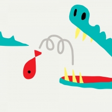 Vignette officielle du festival junior avec une illustration de crocodile